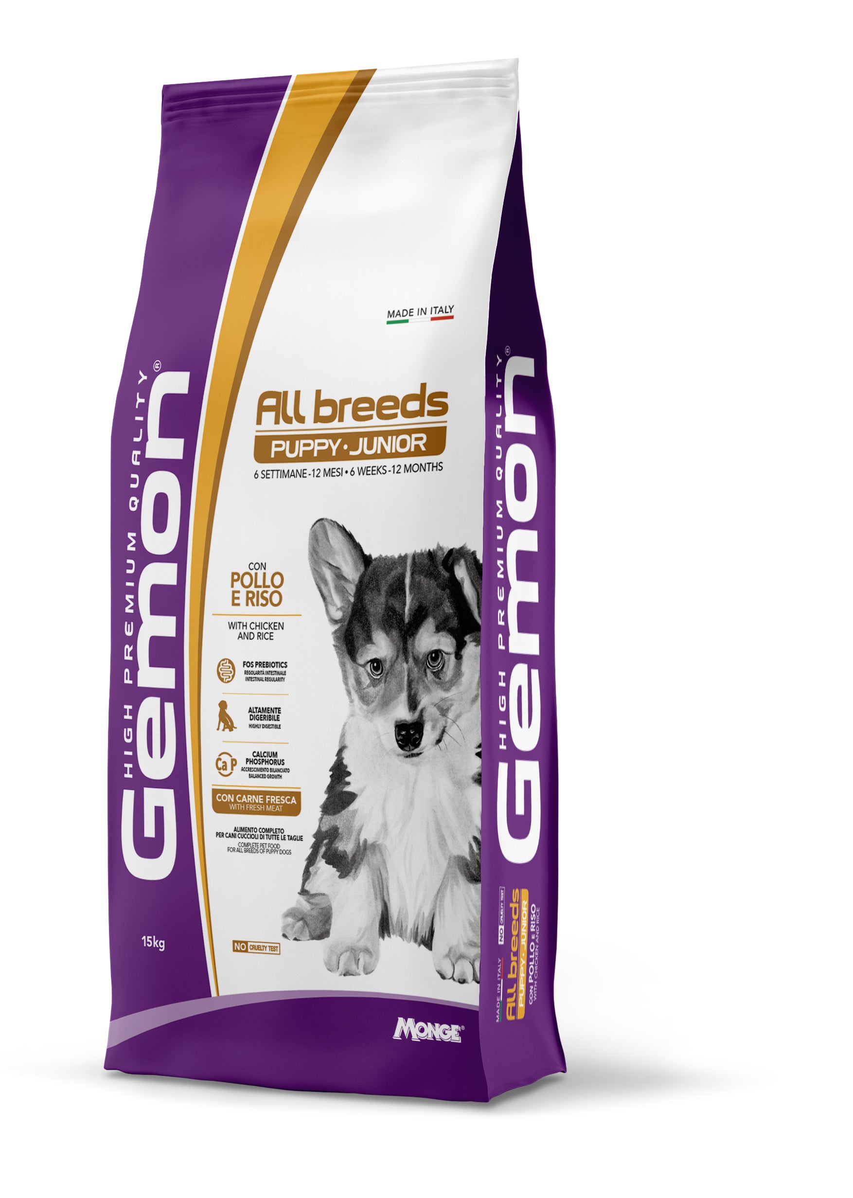 Gemon All Breeds Puppy Junior con Pollo e Riso 15kg Gemon All Breeds Puppy Junior con Pollo e Riso 15kg